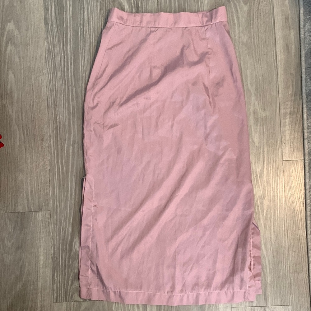 Blush silky skirt